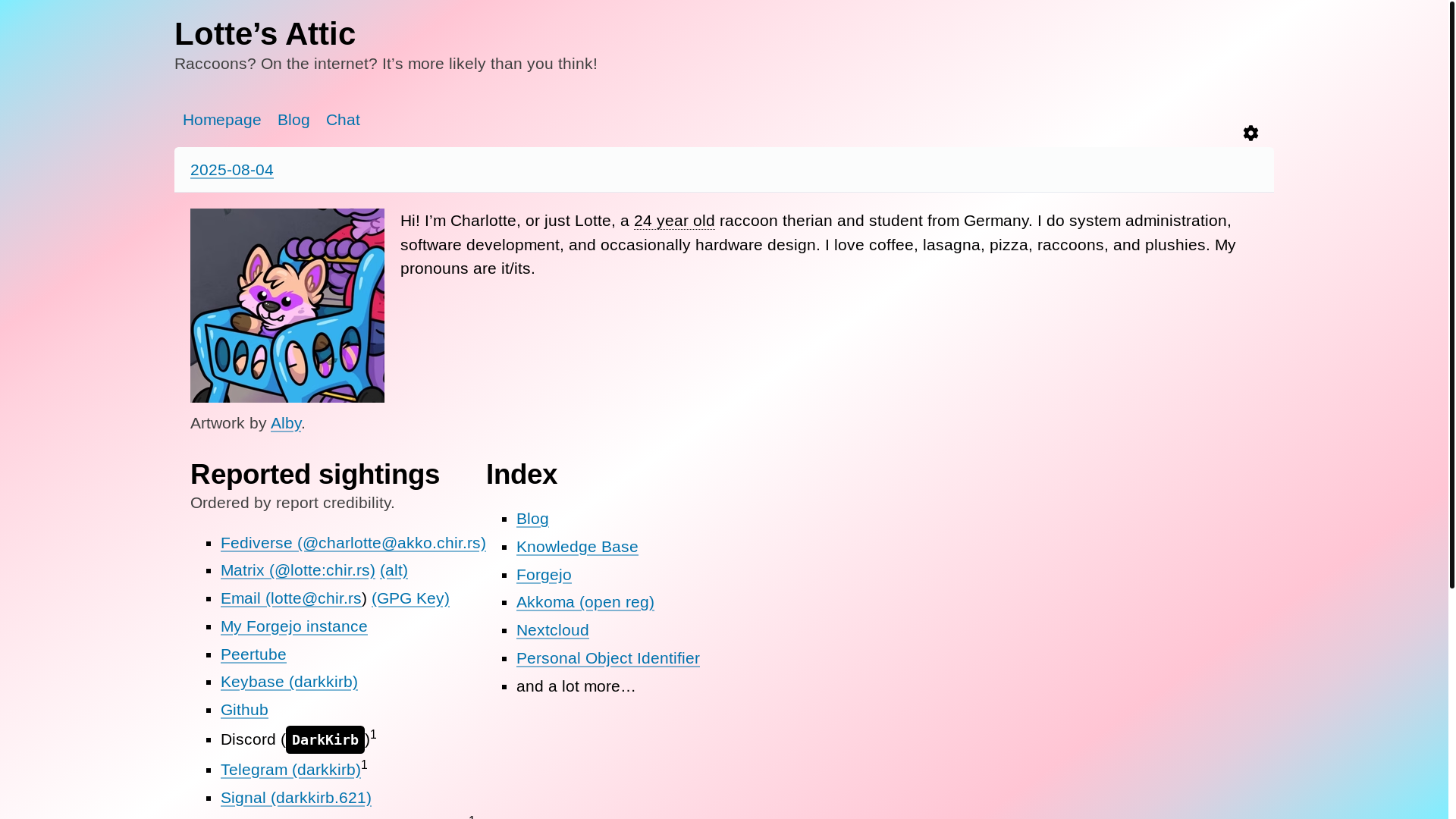 website screenshot of https://lotte.chir.rs/