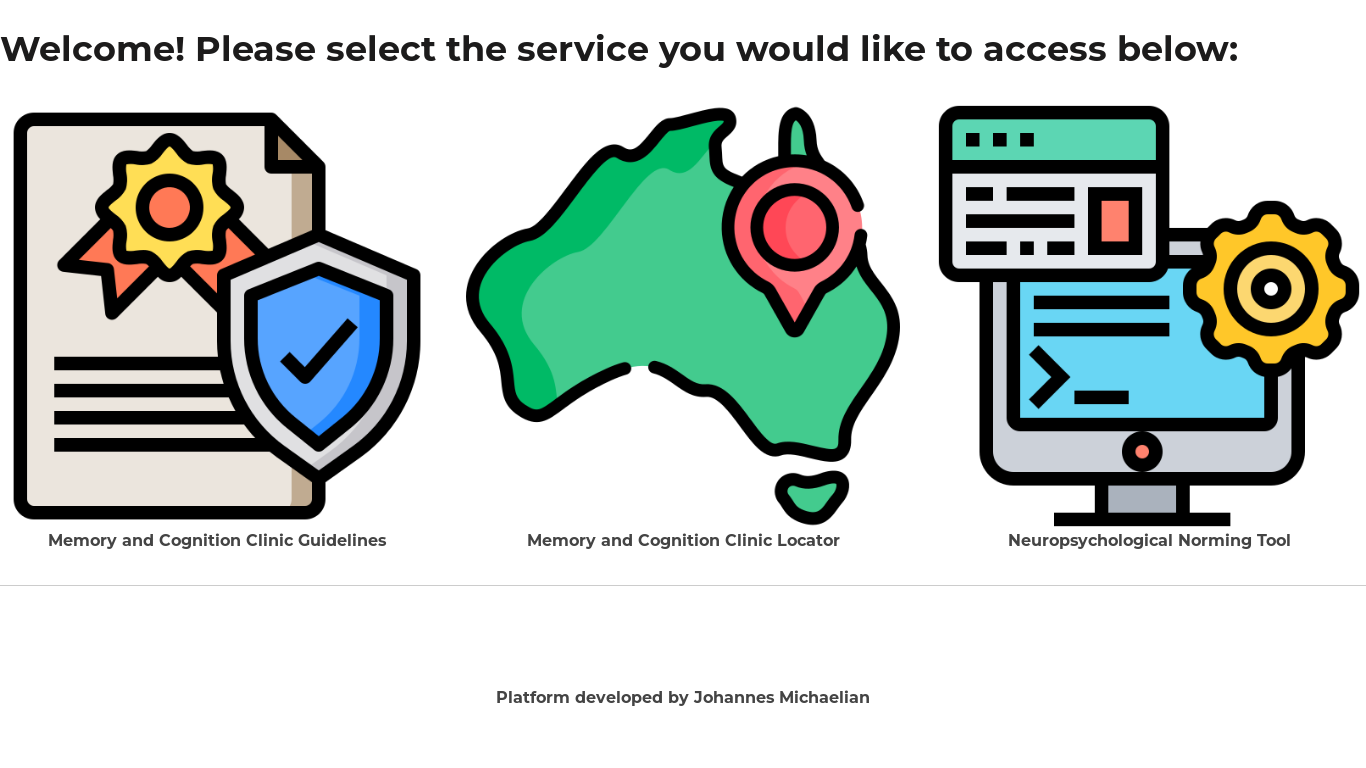 website screenshot of https://memoryandcognitionclinic.online/