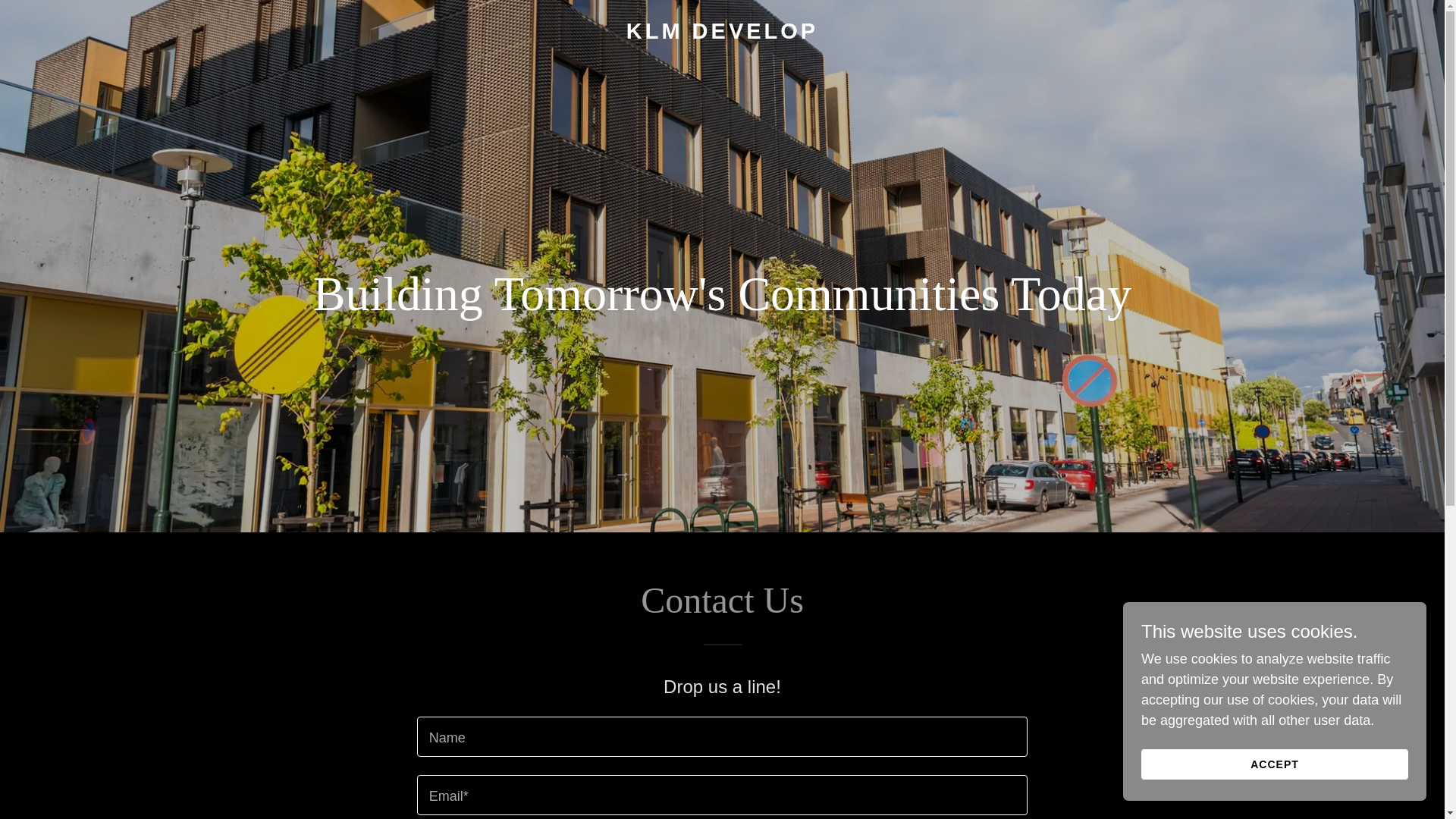 website screenshot of https://klmdevelop.com/