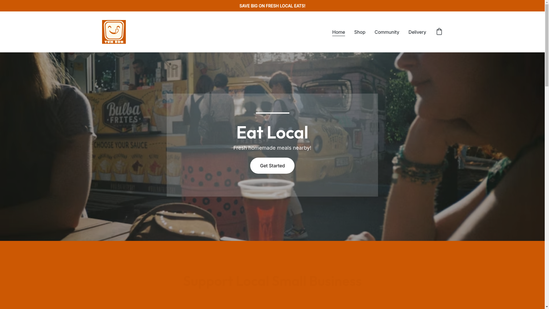website screenshot of https://yumrunapp.shop/