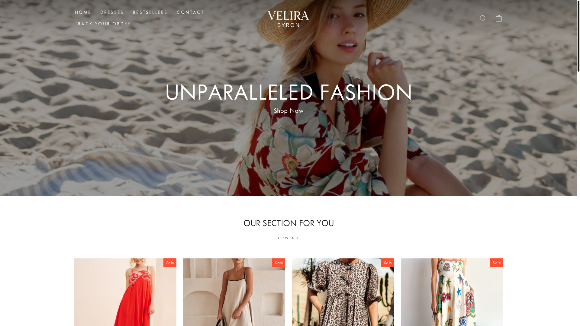 website screenshot of https://velirabyron.com/