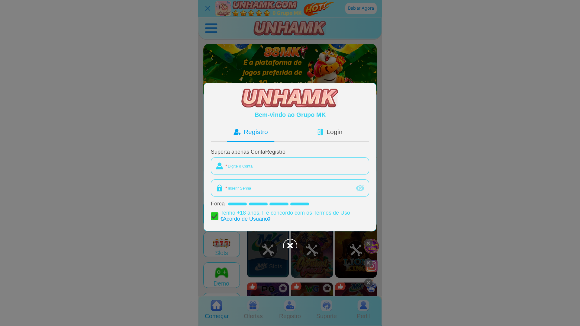 website screenshot of https://unhamkapp.com/