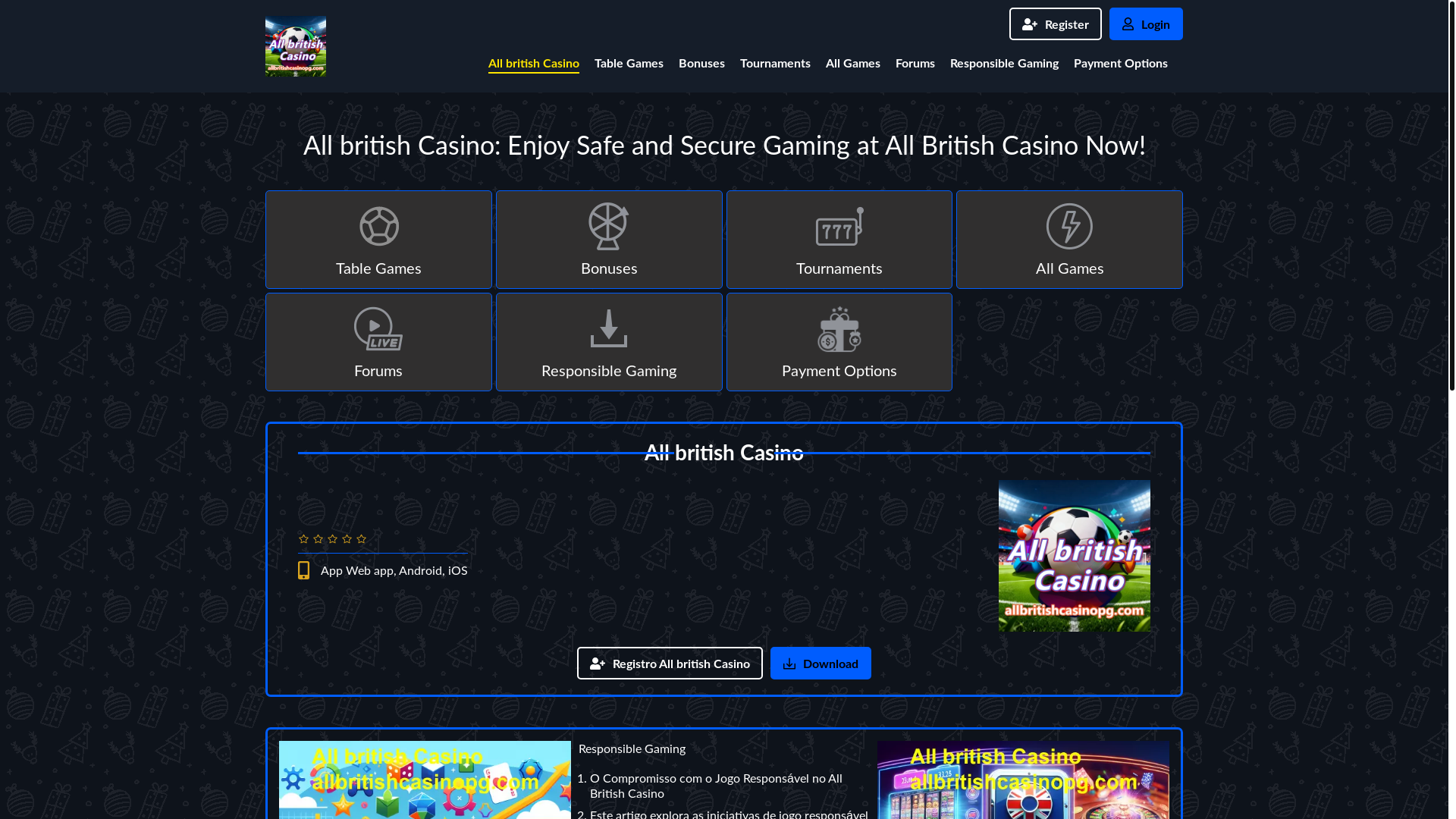 website screenshot of https://allbritishcasinopg.com/
