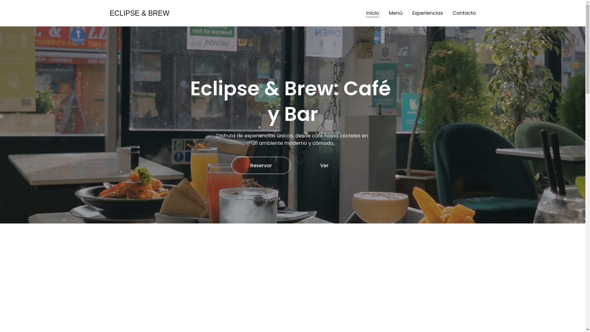website screenshot of https://eclipseandbrew.com/