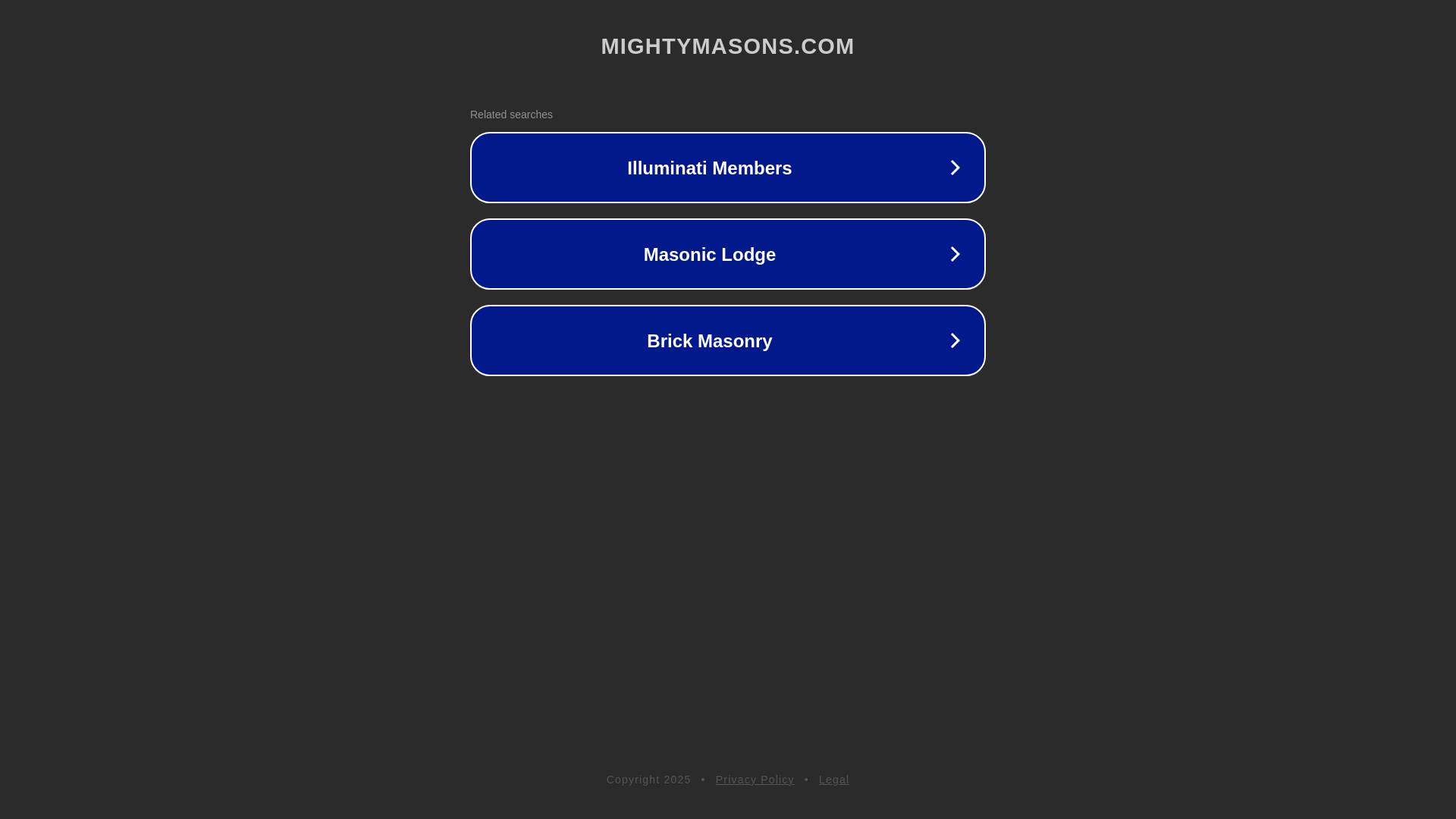 website screenshot of https://mightymasons.com/