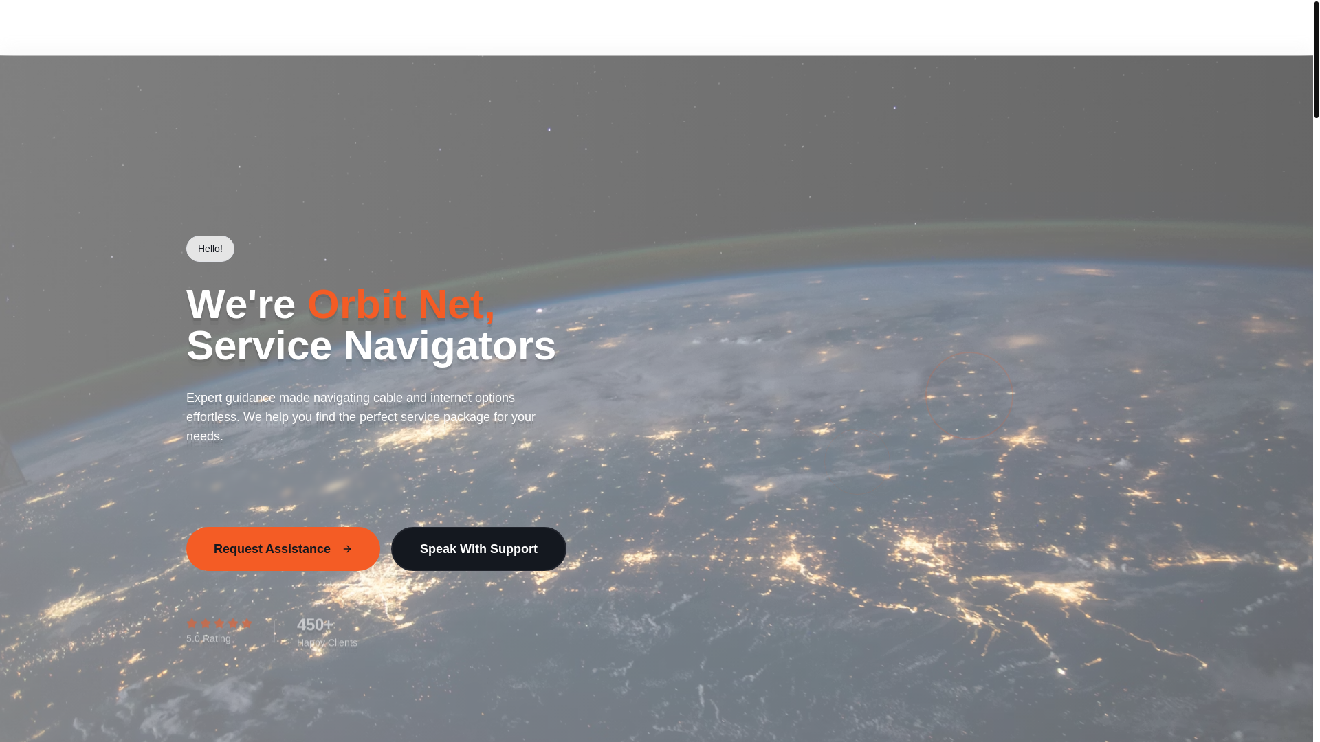 website screenshot of https://orbitsnet.com/
