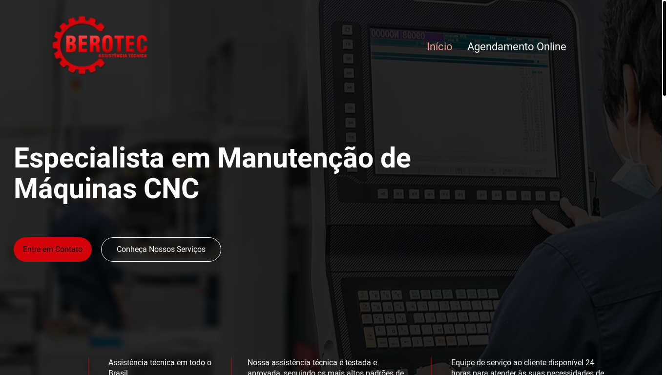 website screenshot of https://beroteccncmachine.com.br/