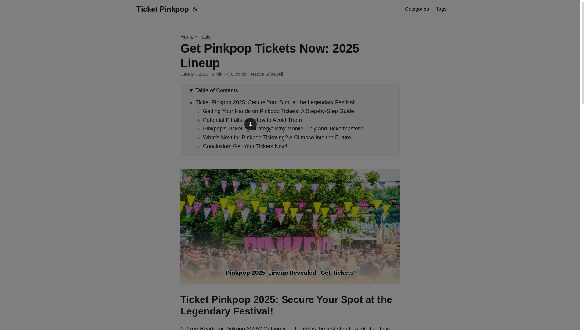 website screenshot of https://ticket-pinkpop.pages.dev/