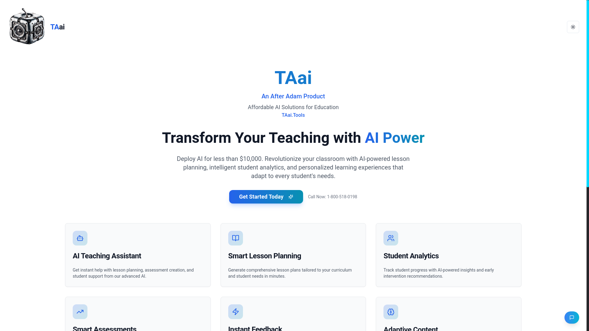 website screenshot of https://taai.tools/
