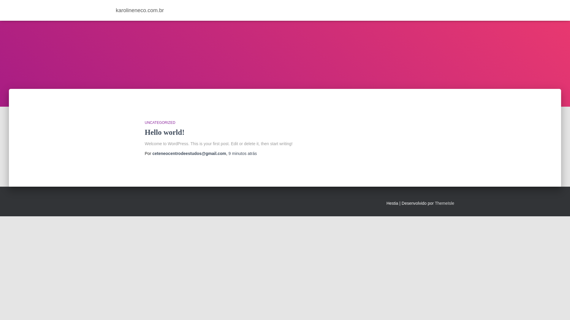 website screenshot of https://karolineneco.com.br/