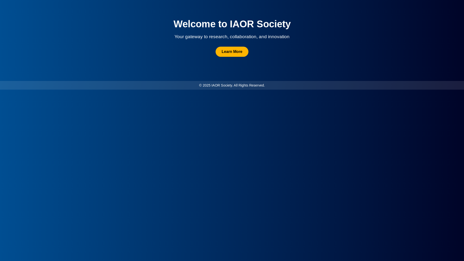 website screenshot of https://iaorsociety.org/