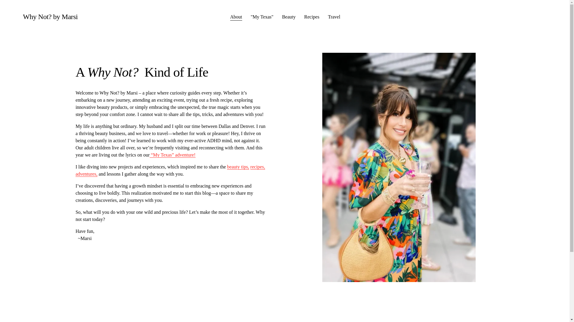 website screenshot of https://whynotbymarsi.com/