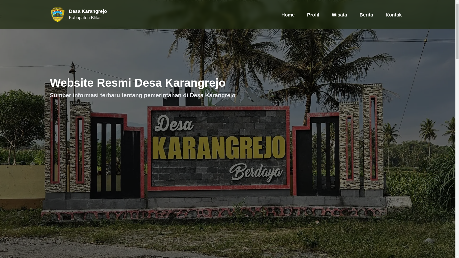 website screenshot of https://karangrejoblitar.com/
