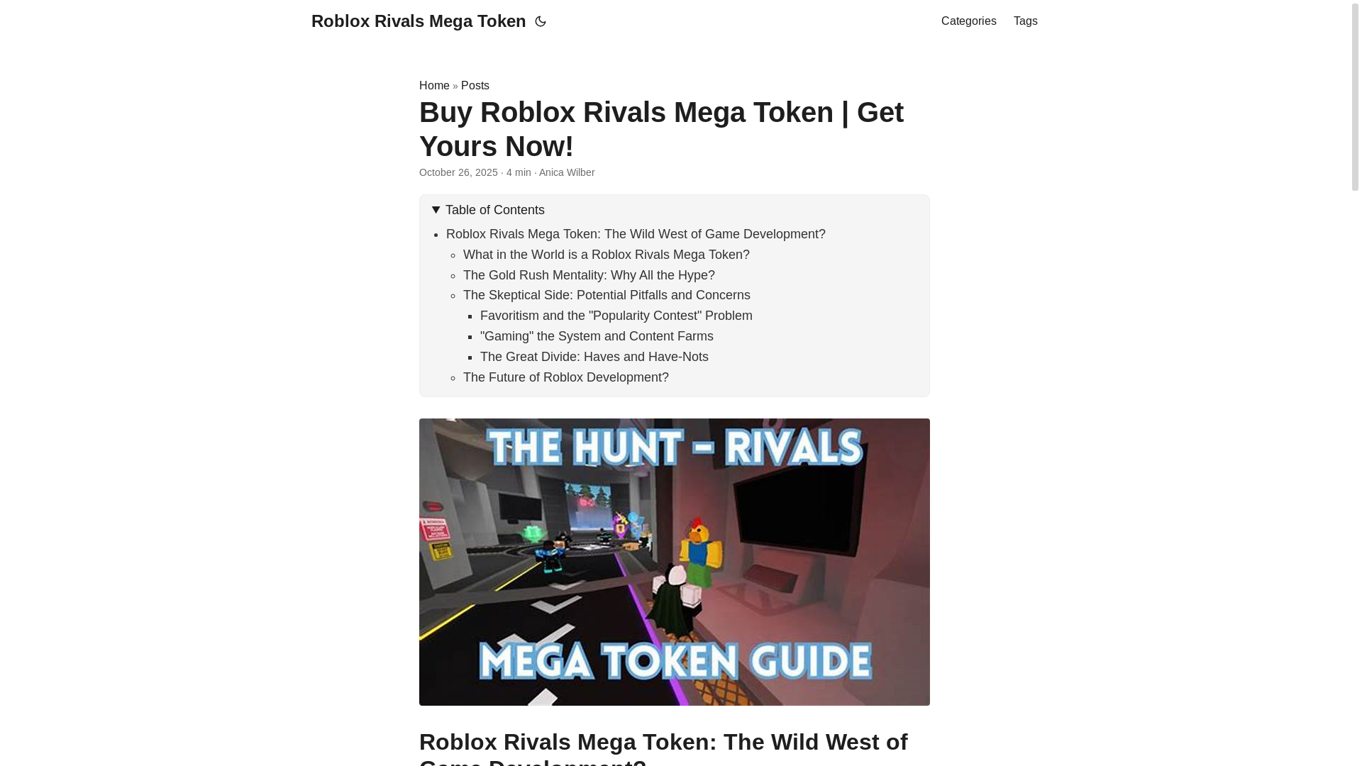 website screenshot of https://roblox-rivals-mega-token.pages.dev/