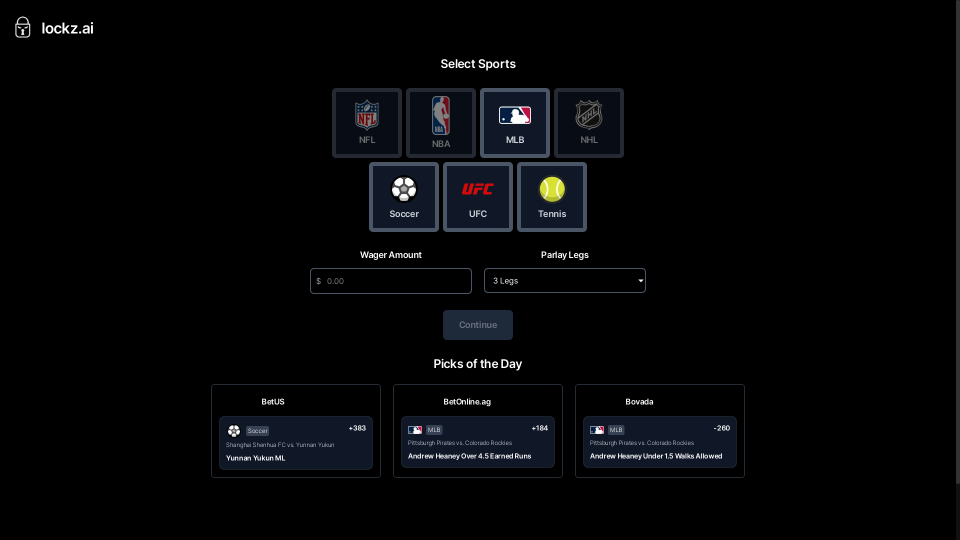 website screenshot of https://lockz.ai/