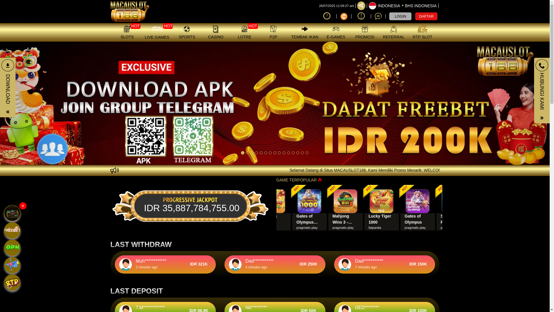 website screenshot of https://macauslot188aduh.top/