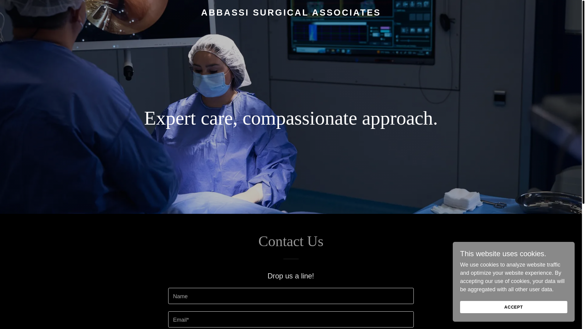 website screenshot of https://abbassisurgery.com/