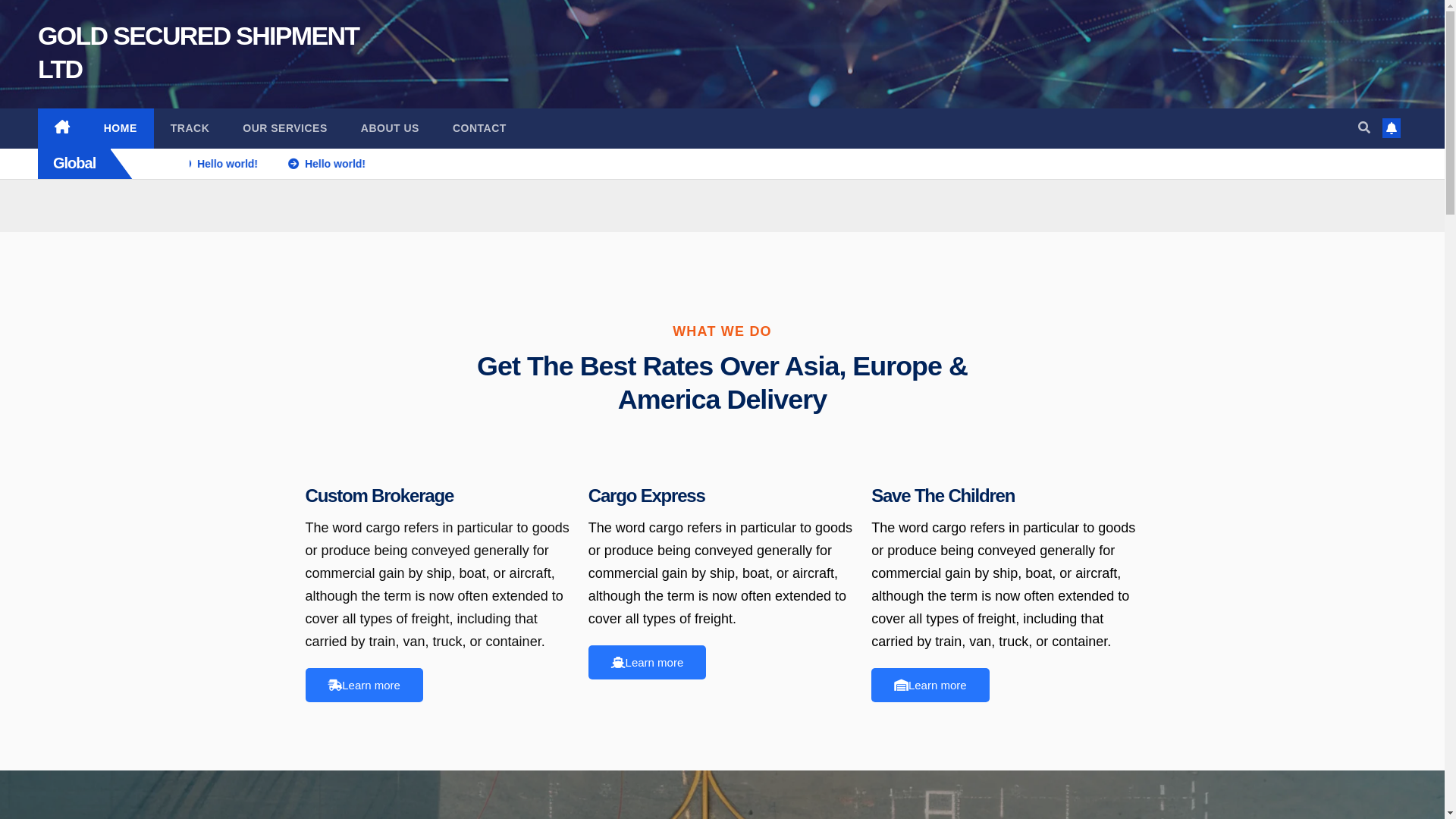 website screenshot of https://goldsecuredshipment.com/