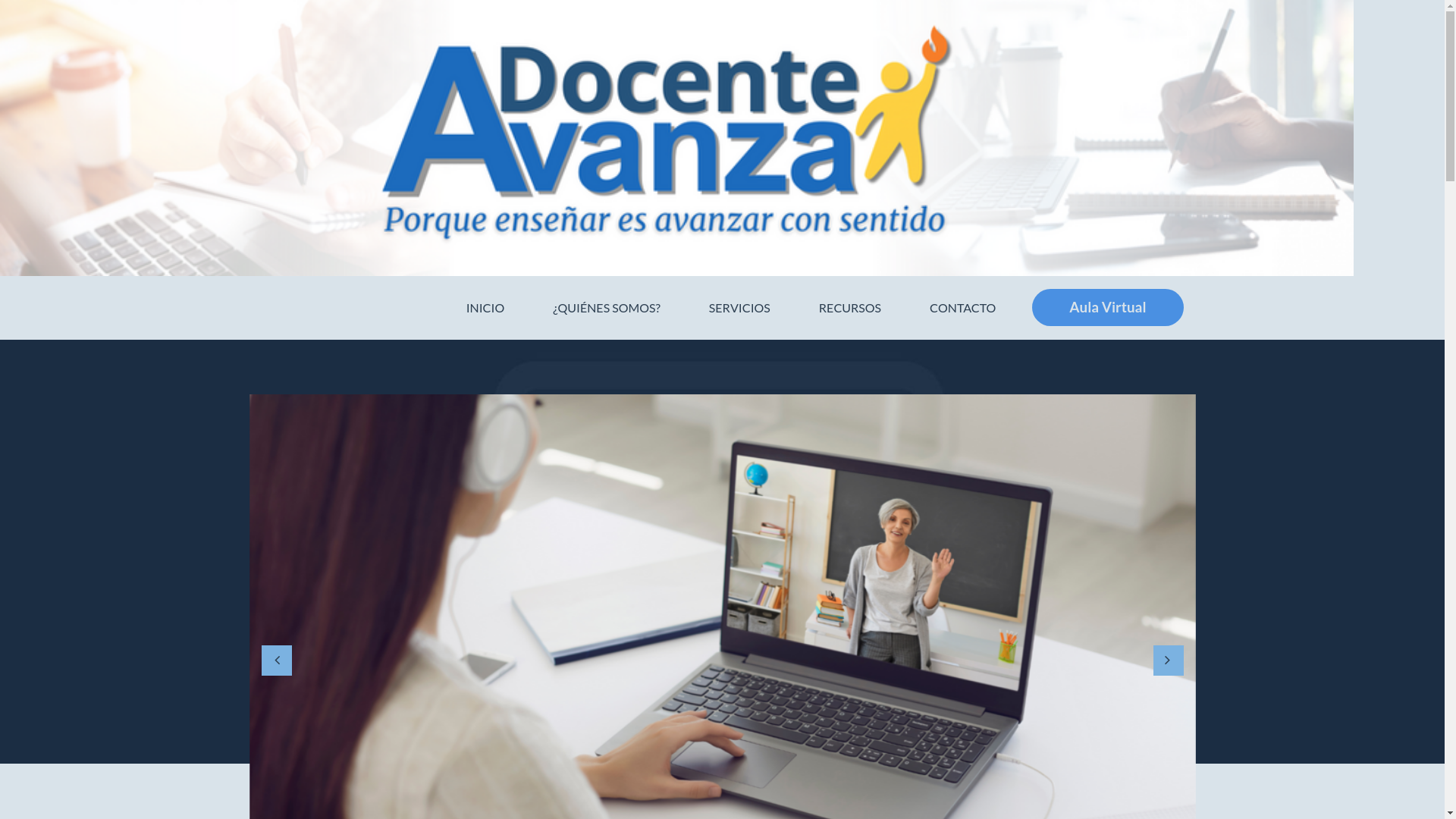 website screenshot of https://docenteavanza.cl/
