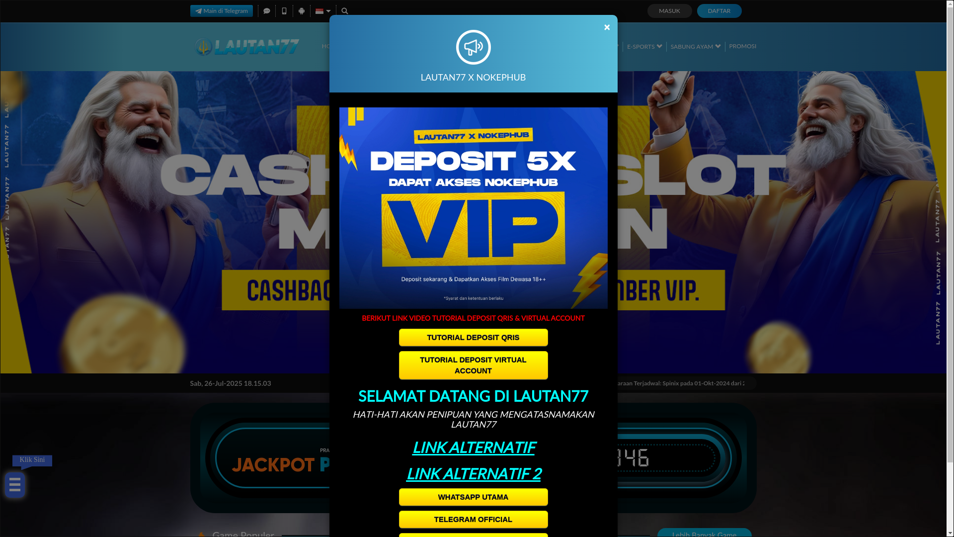 website screenshot of https://ltan77.online/
