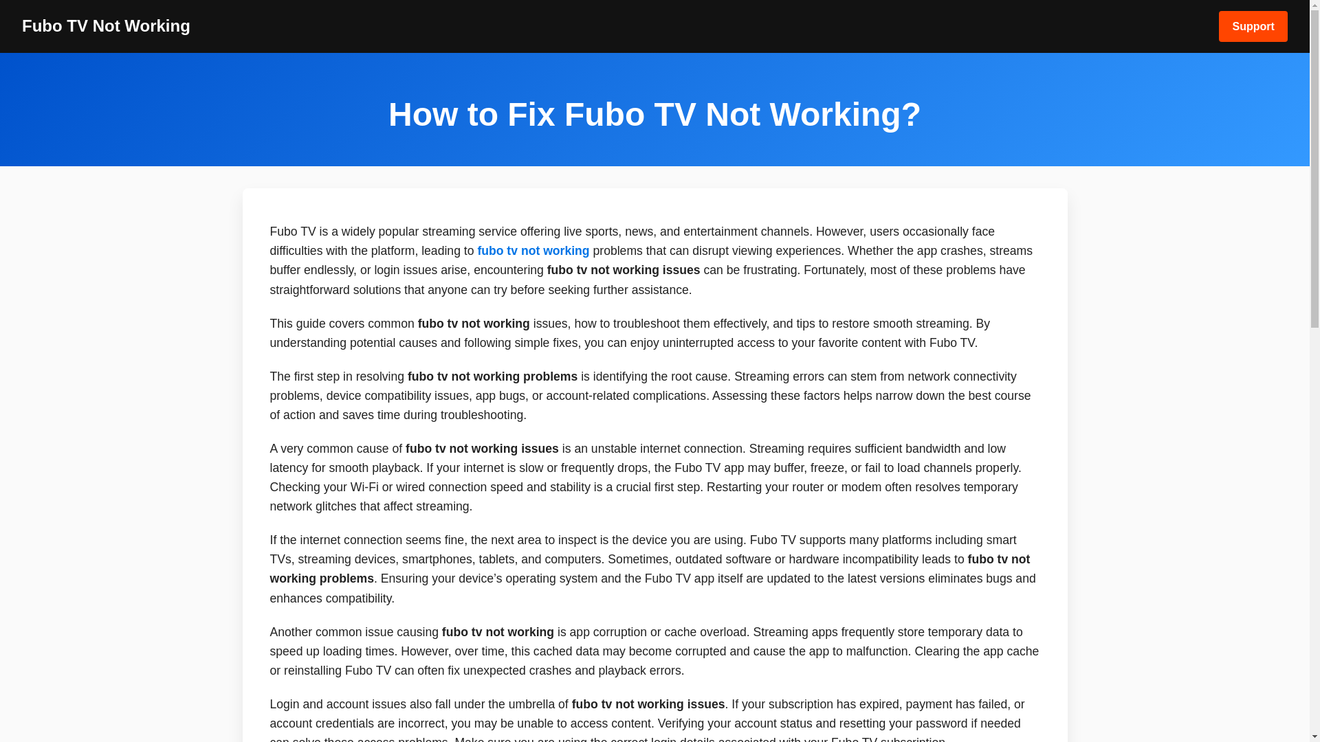 website screenshot of https://fubotv-not-working.pages.dev/