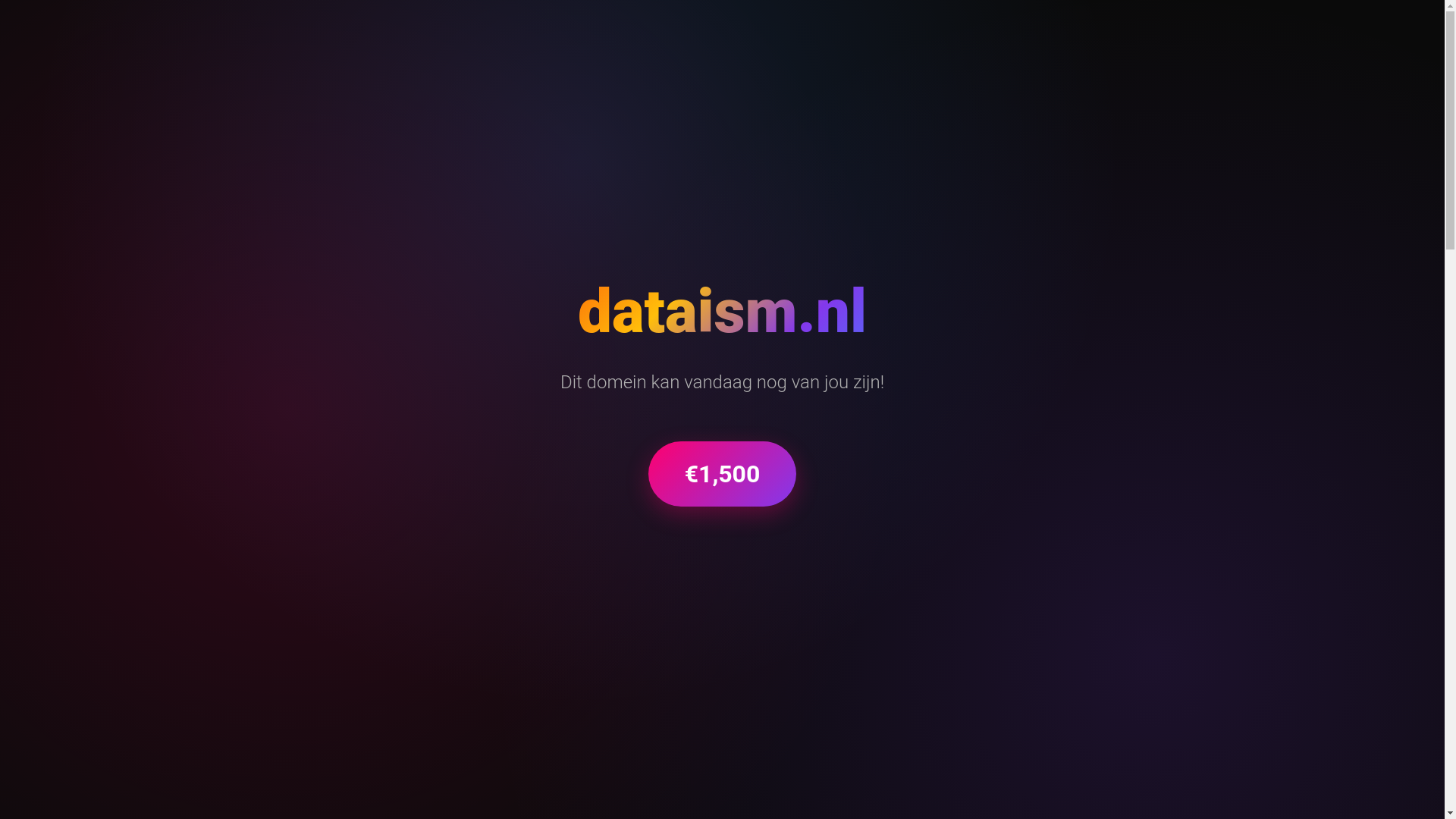 website screenshot of https://dataism.nl