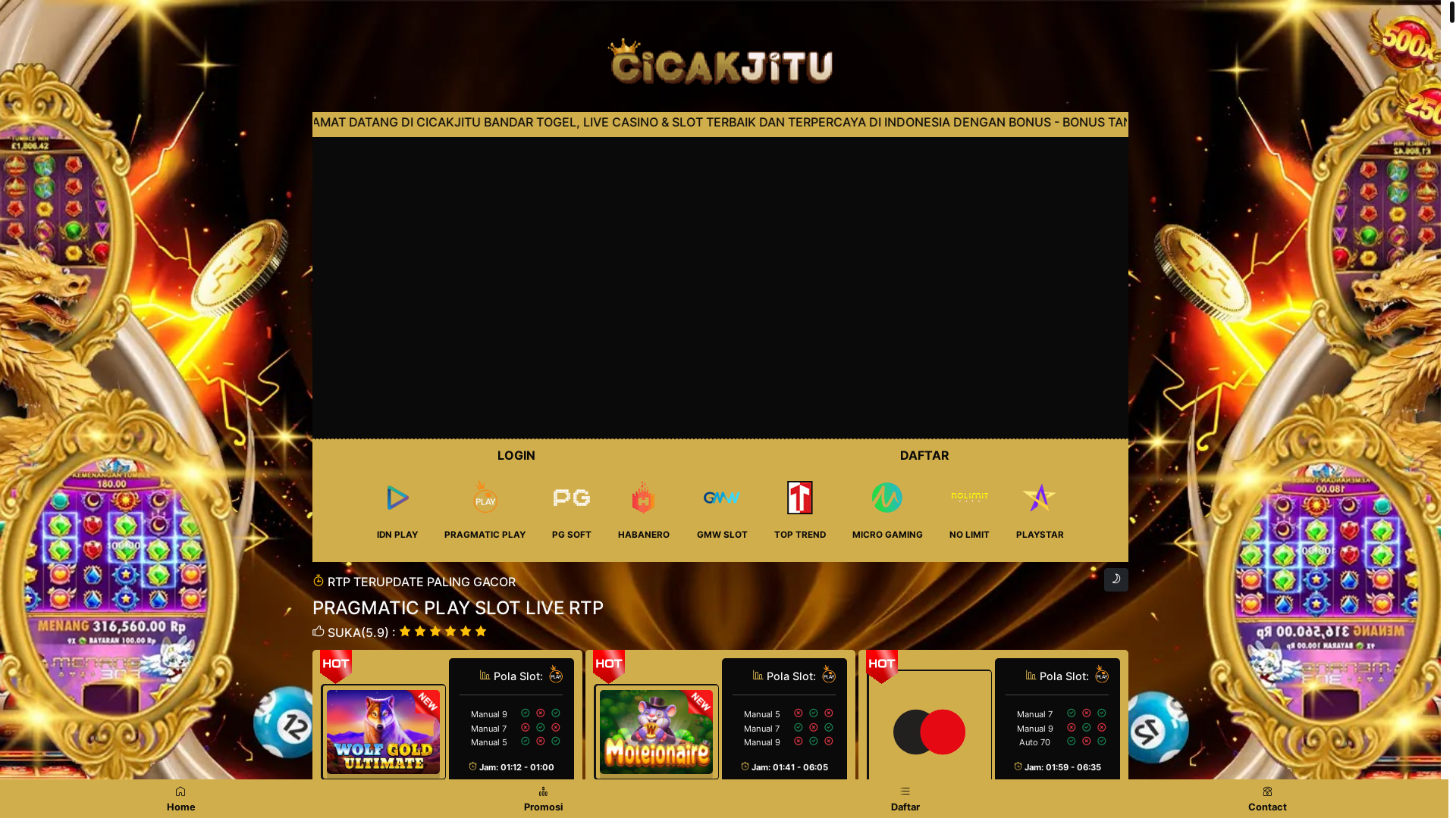 website screenshot of https://cicakrtp16.pages.dev/