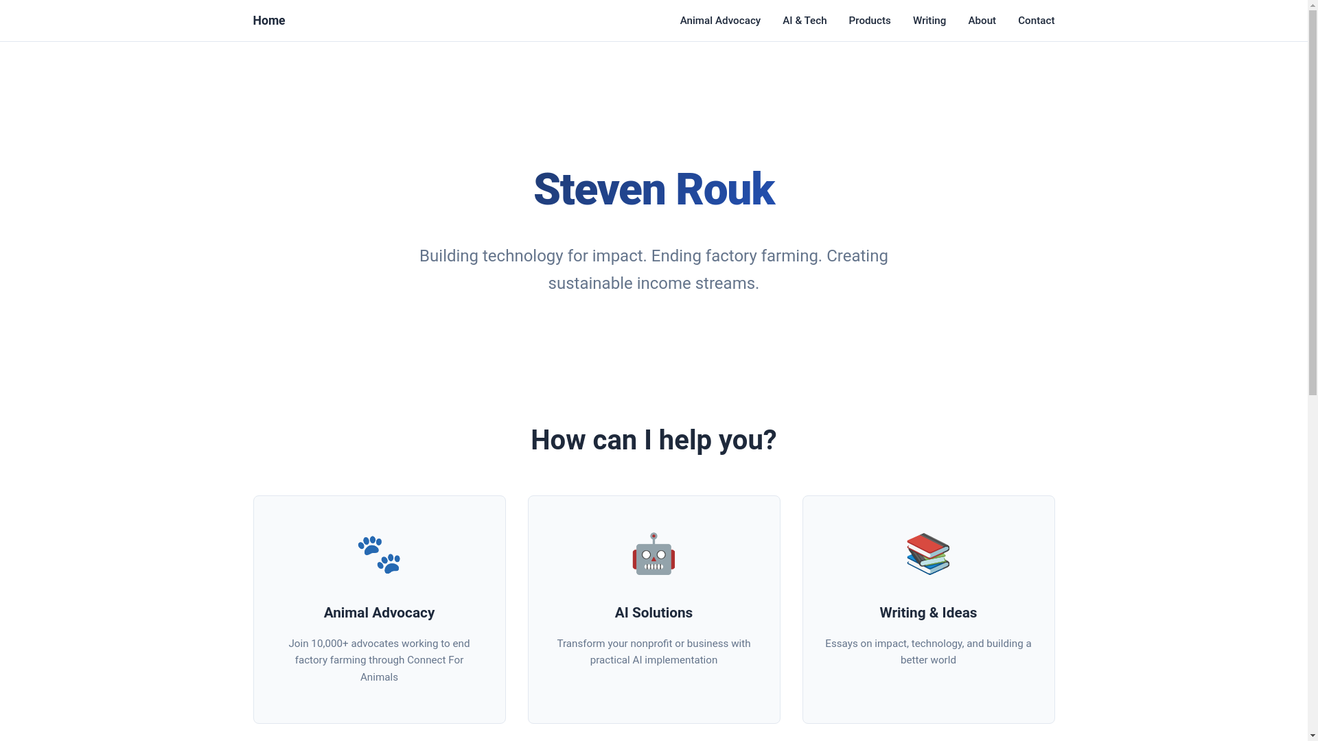 website screenshot of https://stevenrouk-com.pages.dev/