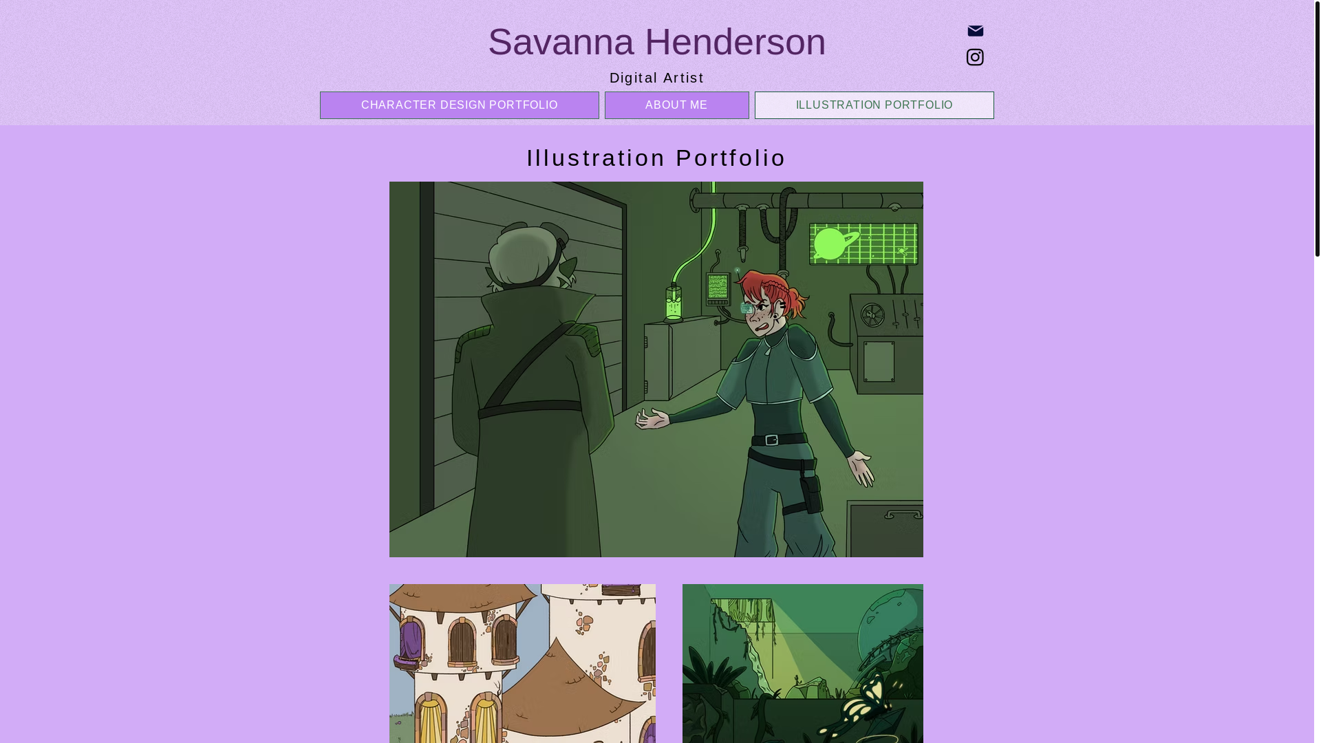 website screenshot of https://savannaelliehenderson.com/