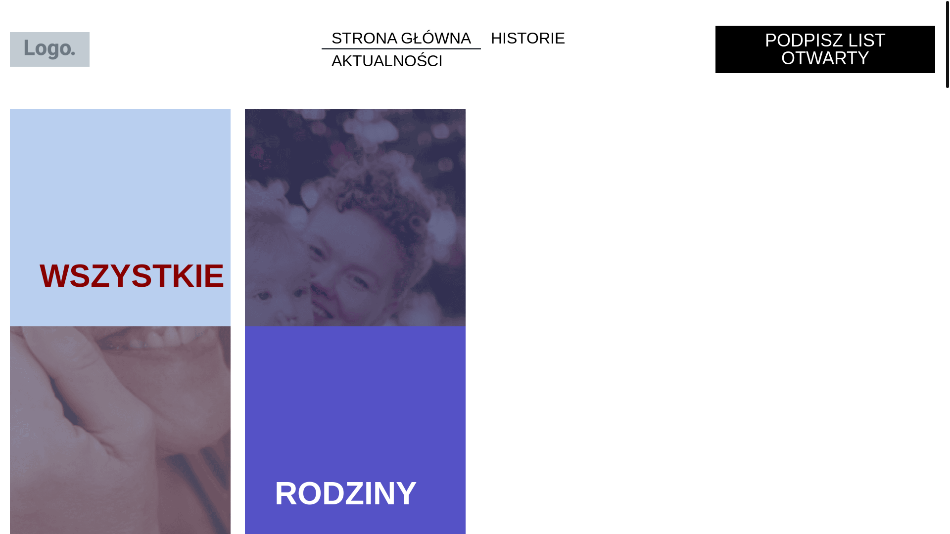 website screenshot of https://wszystkierodziny.pl/