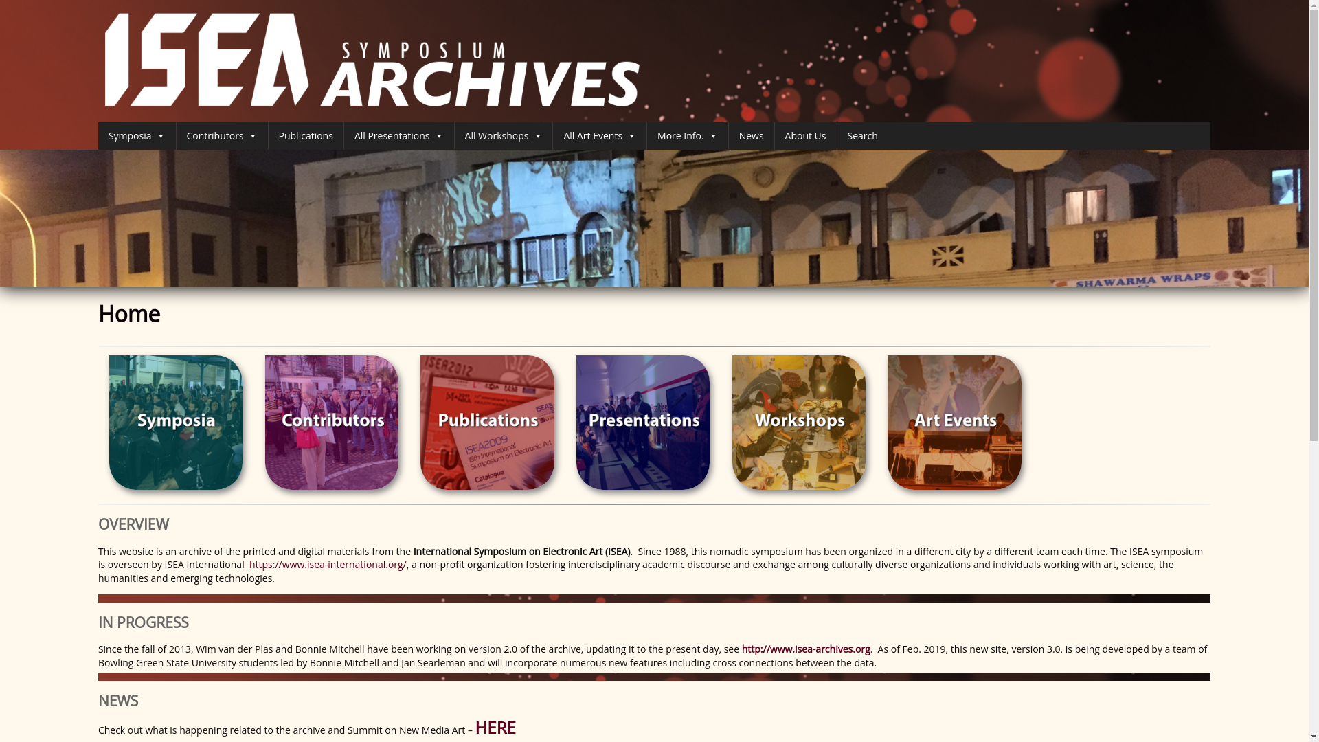 website screenshot of https://isea-symposium-archives.org/