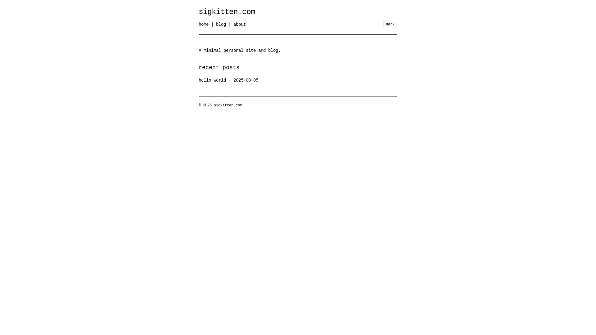 website screenshot of https://sigkitten.pages.dev/