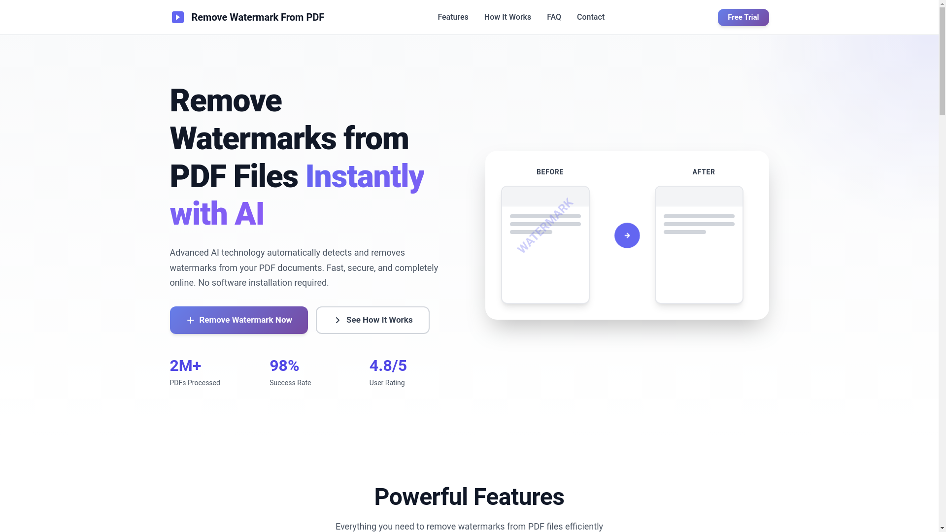 website screenshot of https://removewatermarkfrompdf.com/