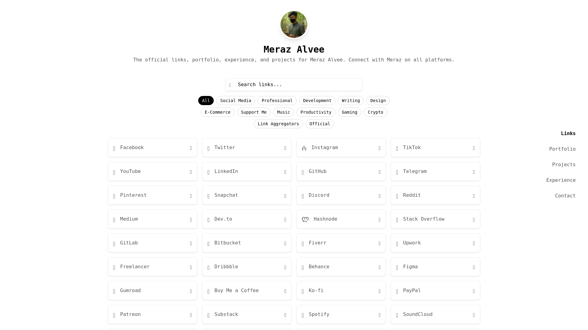 website screenshot of https://helloanaroul.pages.dev/