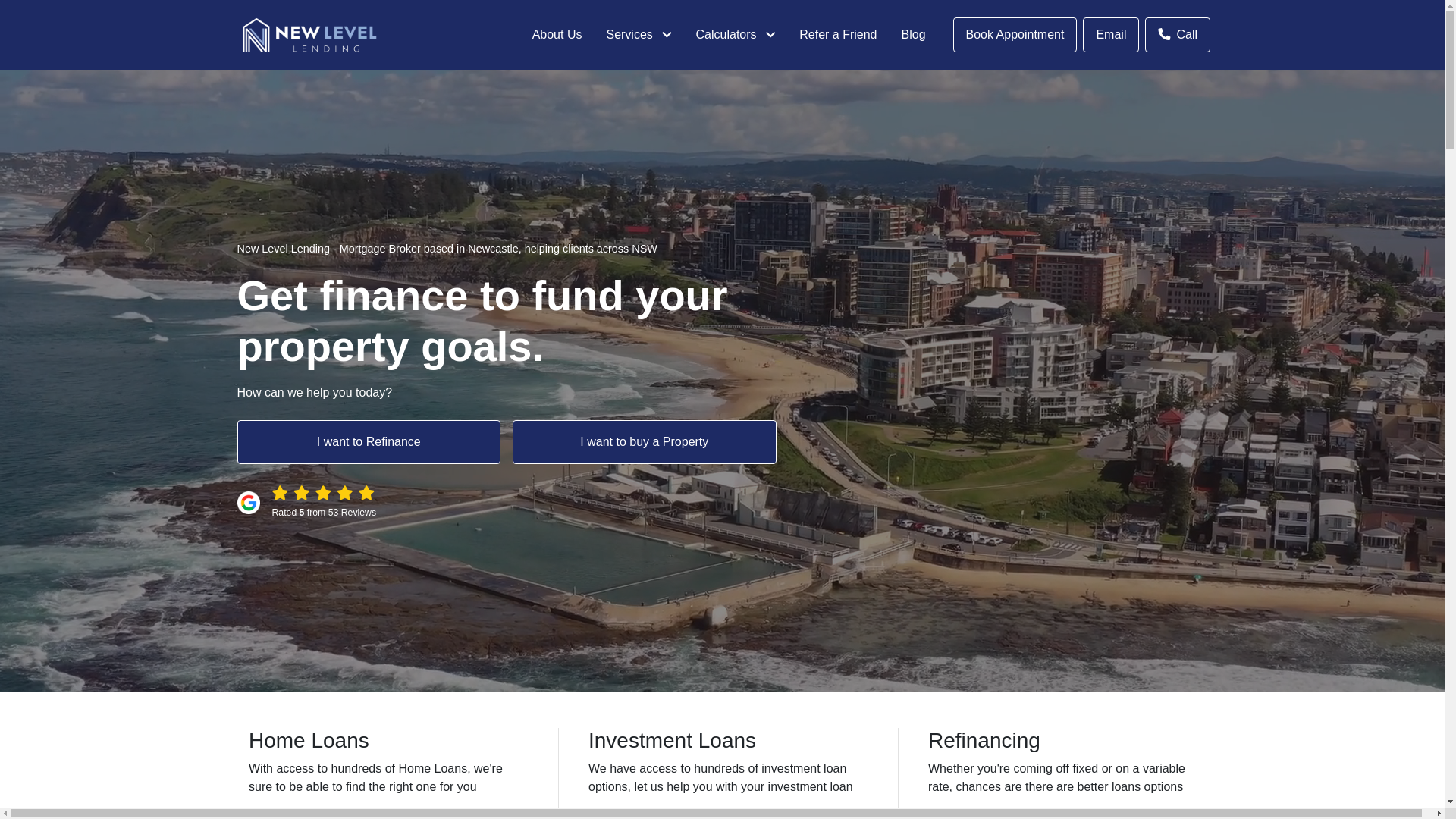 website screenshot of https://newlevellending.online/