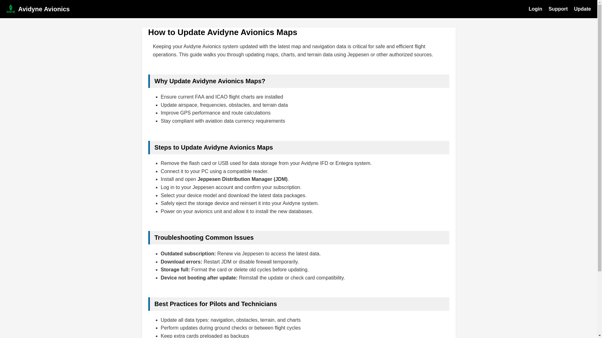 website screenshot of https://avidyne-avionics.pages.dev/