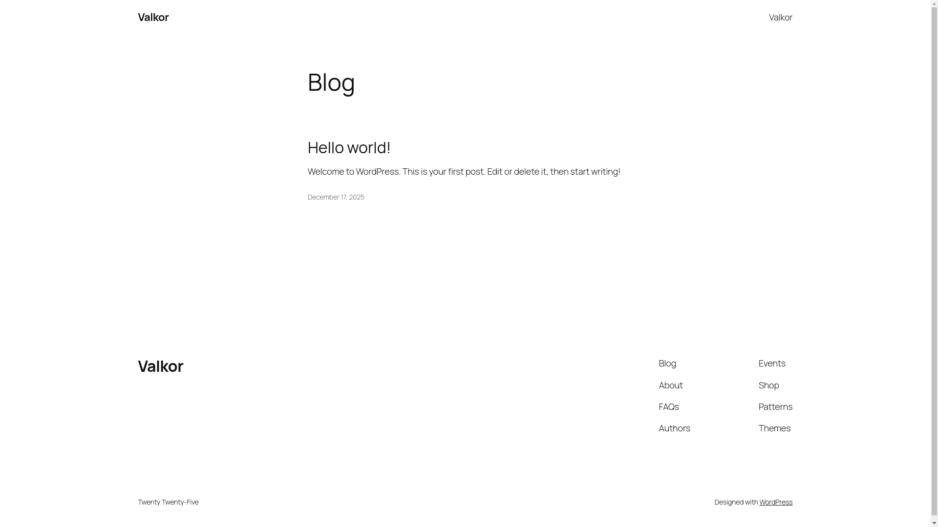 website screenshot of https://valkor.com.br/