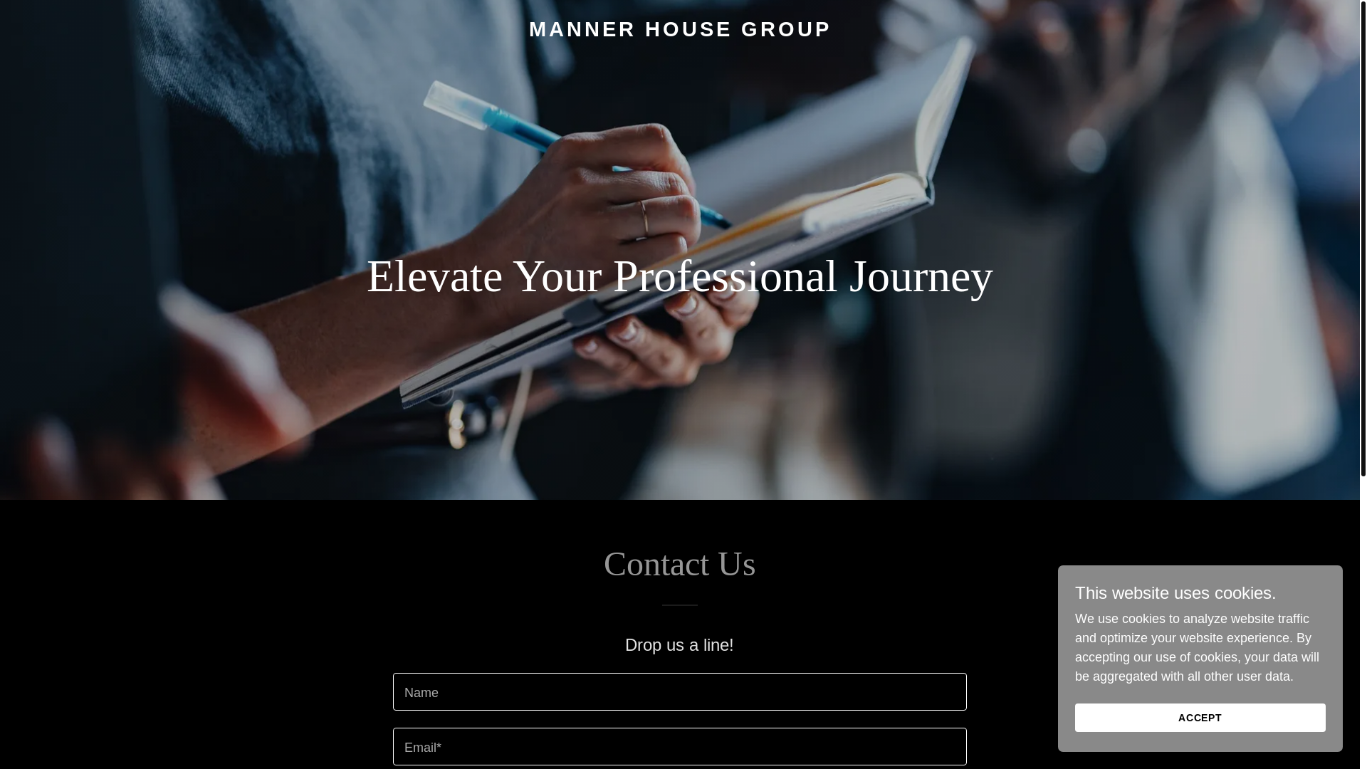 website screenshot of https://mannerhousegroup.com/