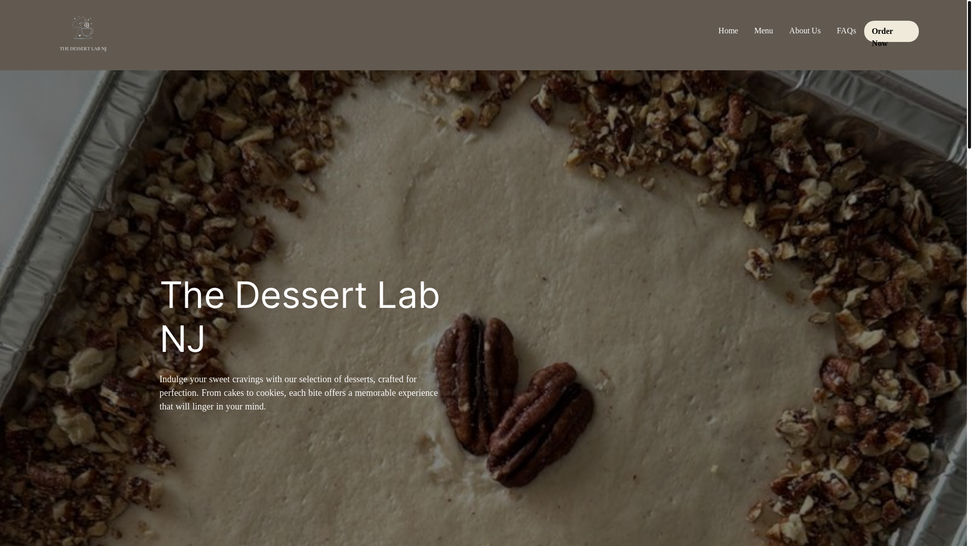 website screenshot of https://thedessertlabnj.com/
