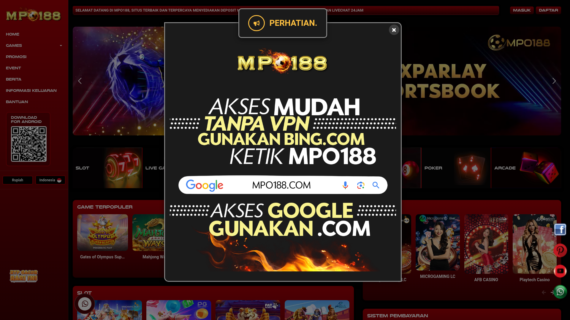 website screenshot of https://hatihitam.com/