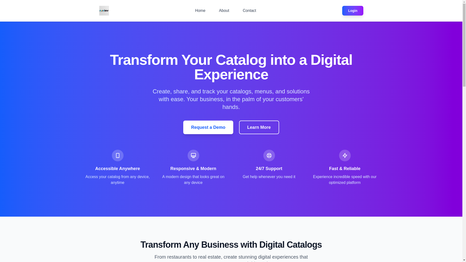 website screenshot of https://nuview.me/