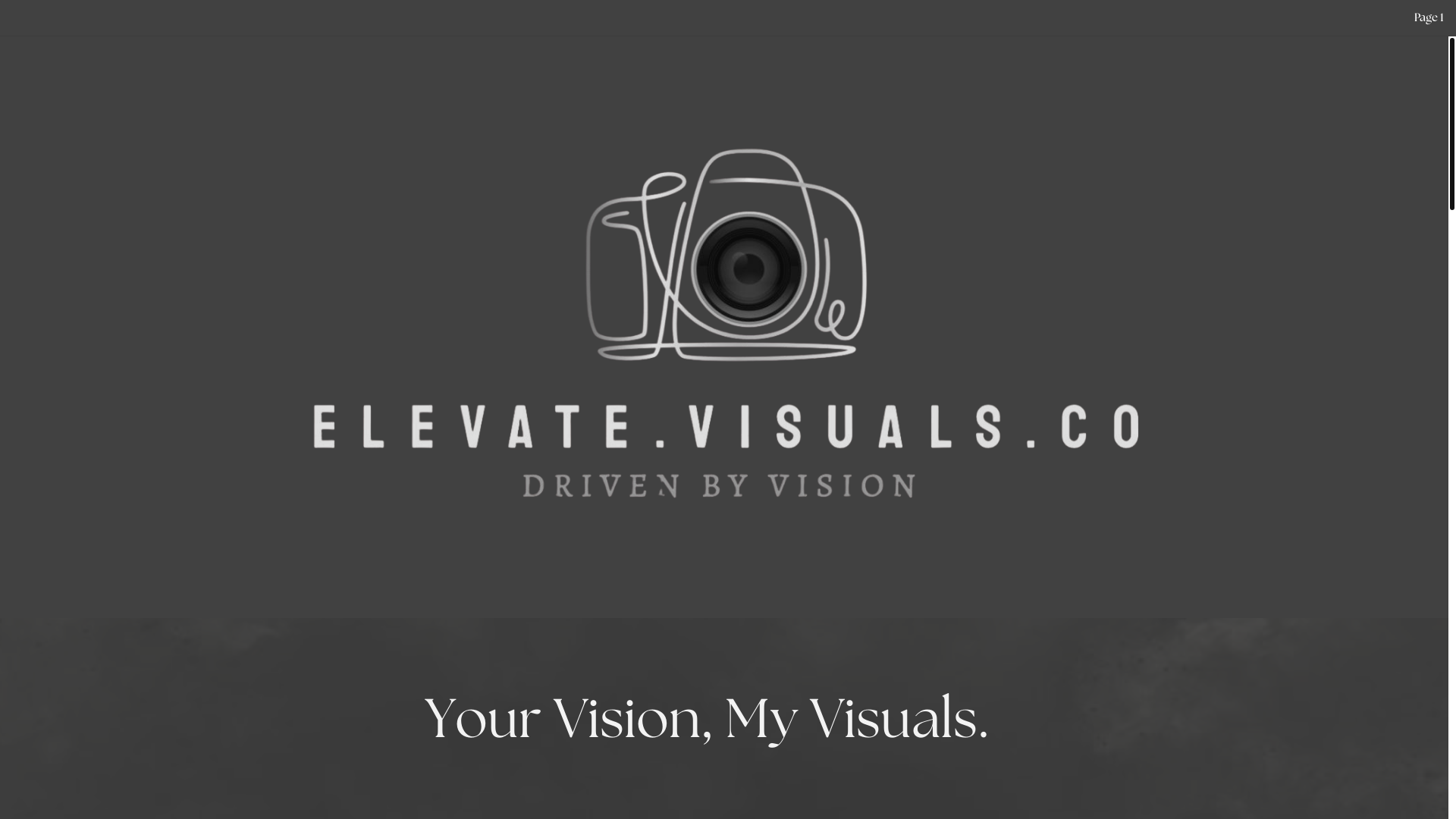 website screenshot of https://elevatevisualsco.uk/