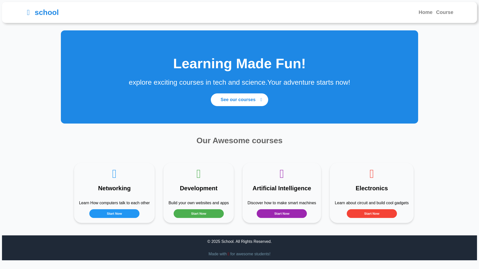 website screenshot of https://student-project.pages.dev/