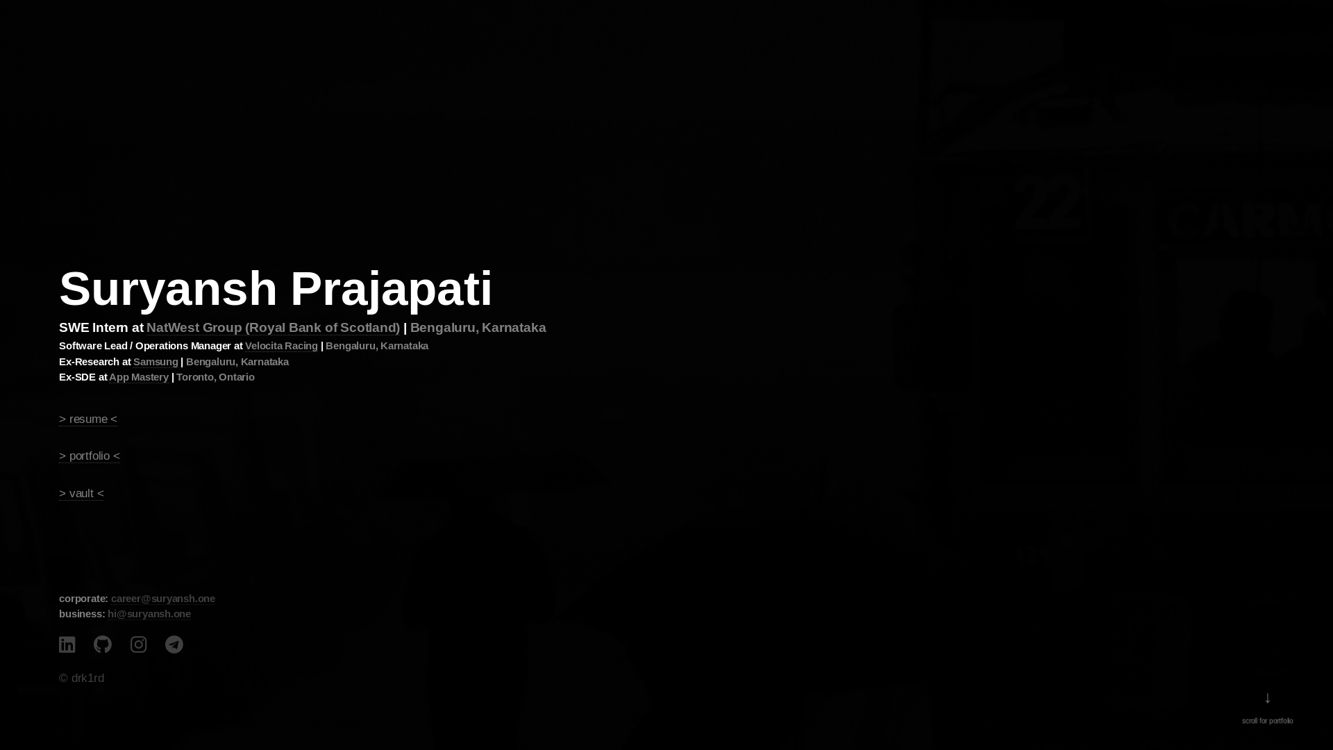 website screenshot of https://suryansh-one.pages.dev/