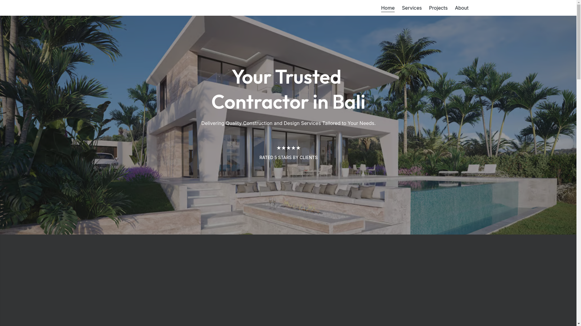 website screenshot of https://balicontractor.org/