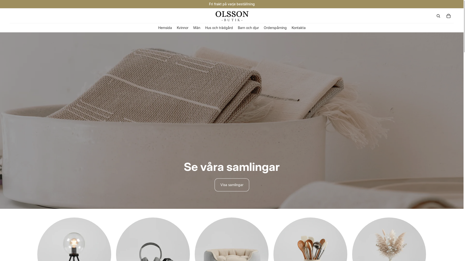 website screenshot of https://olssonbutik.com/