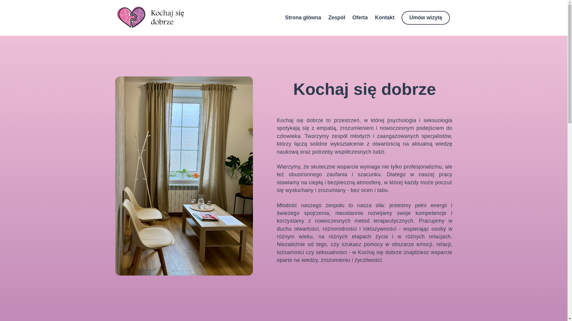 website screenshot of https://kochajsiedobrze.pl/