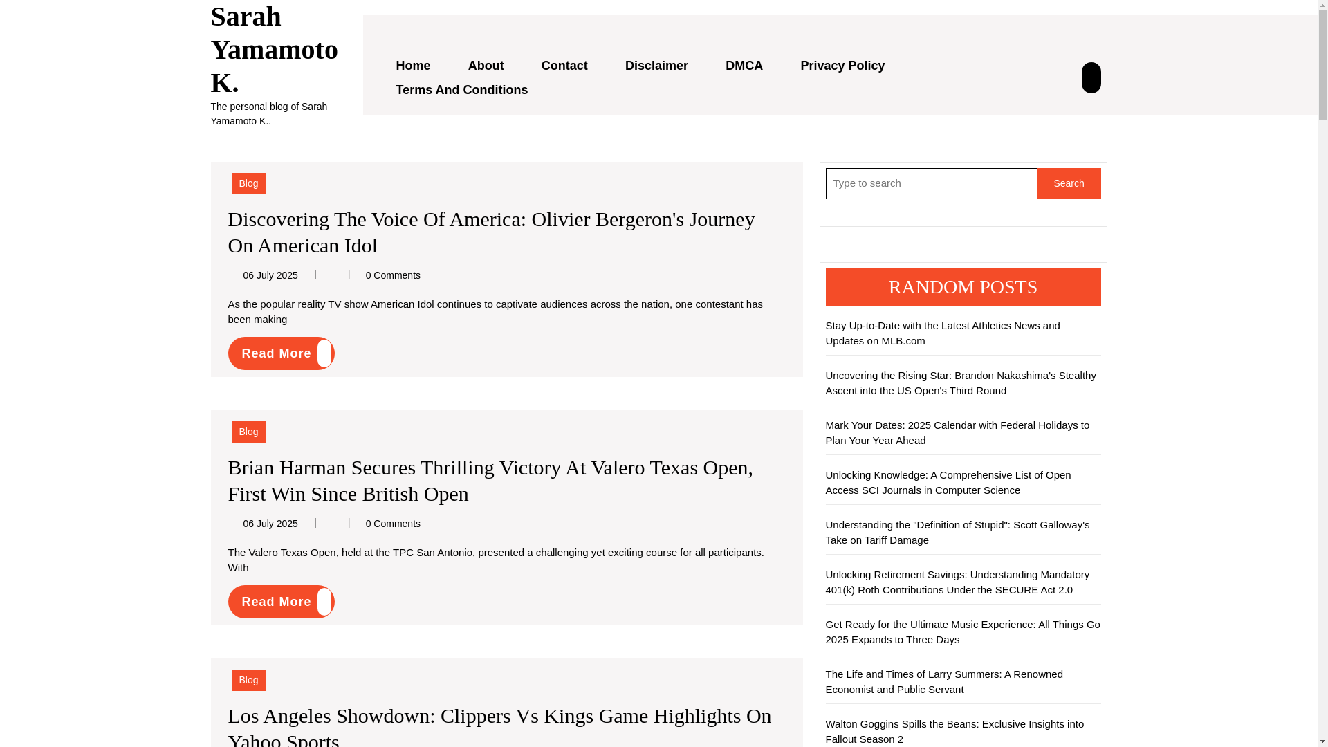website screenshot of https://sarahyamamotok.pages.dev/