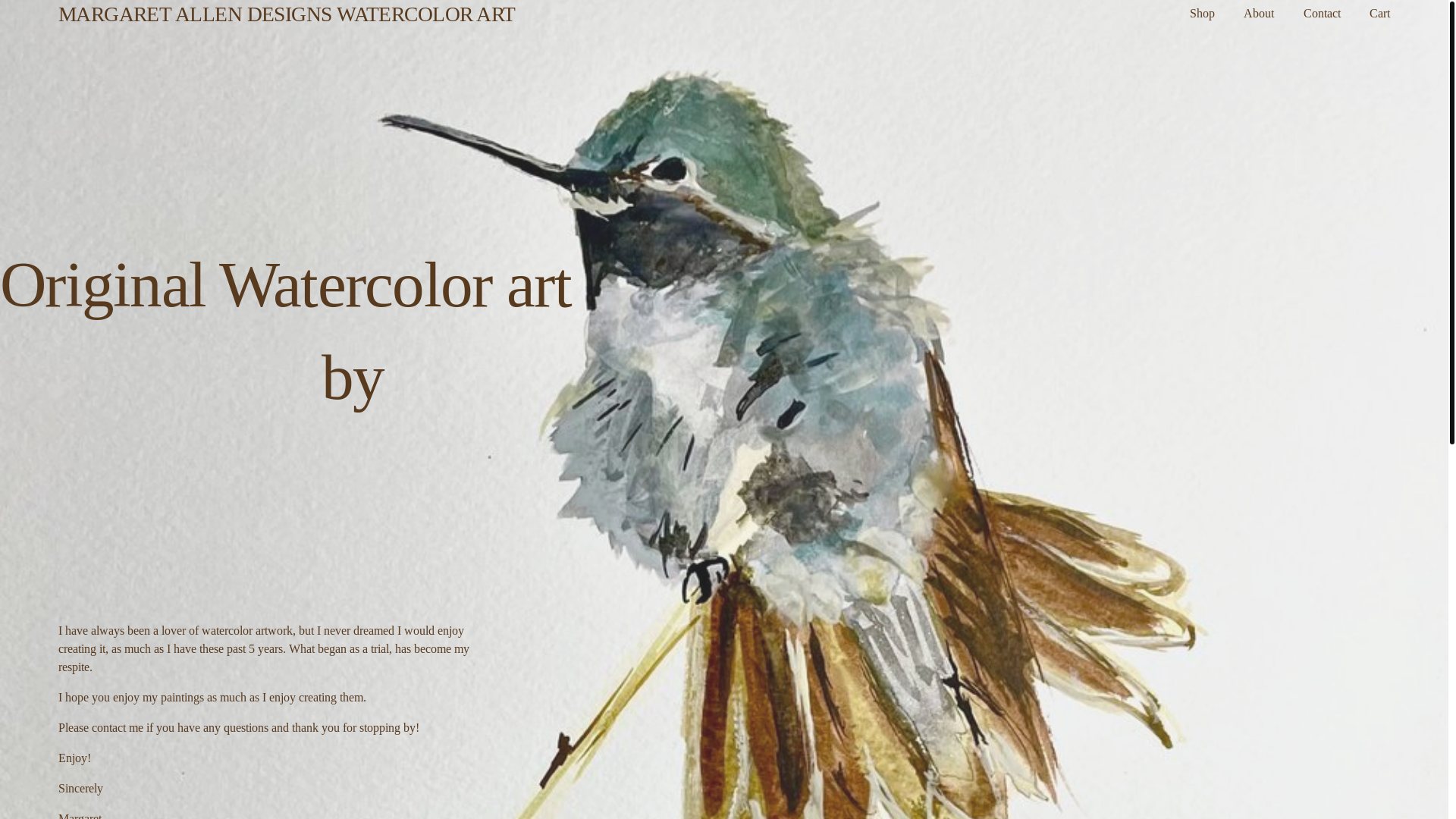 website screenshot of https://margaretallendesigns.net/