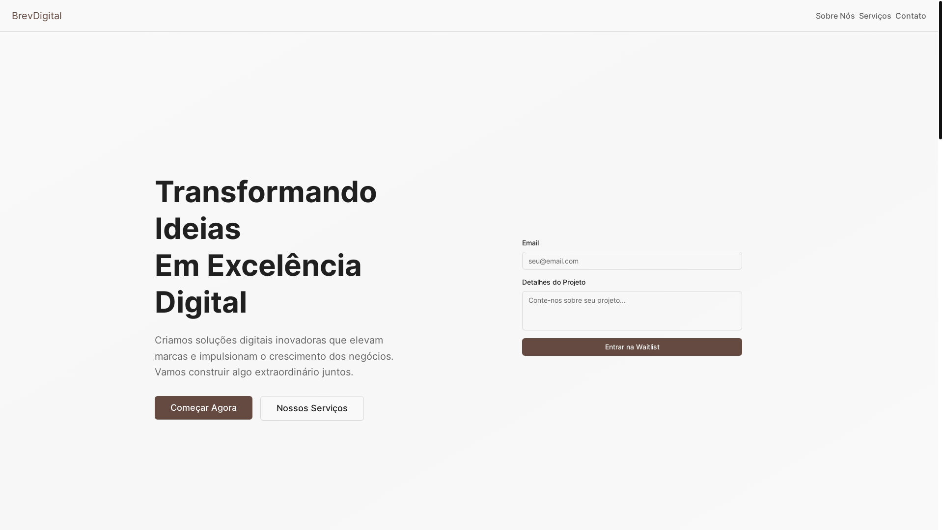 website screenshot of https://brevlydigital.com/